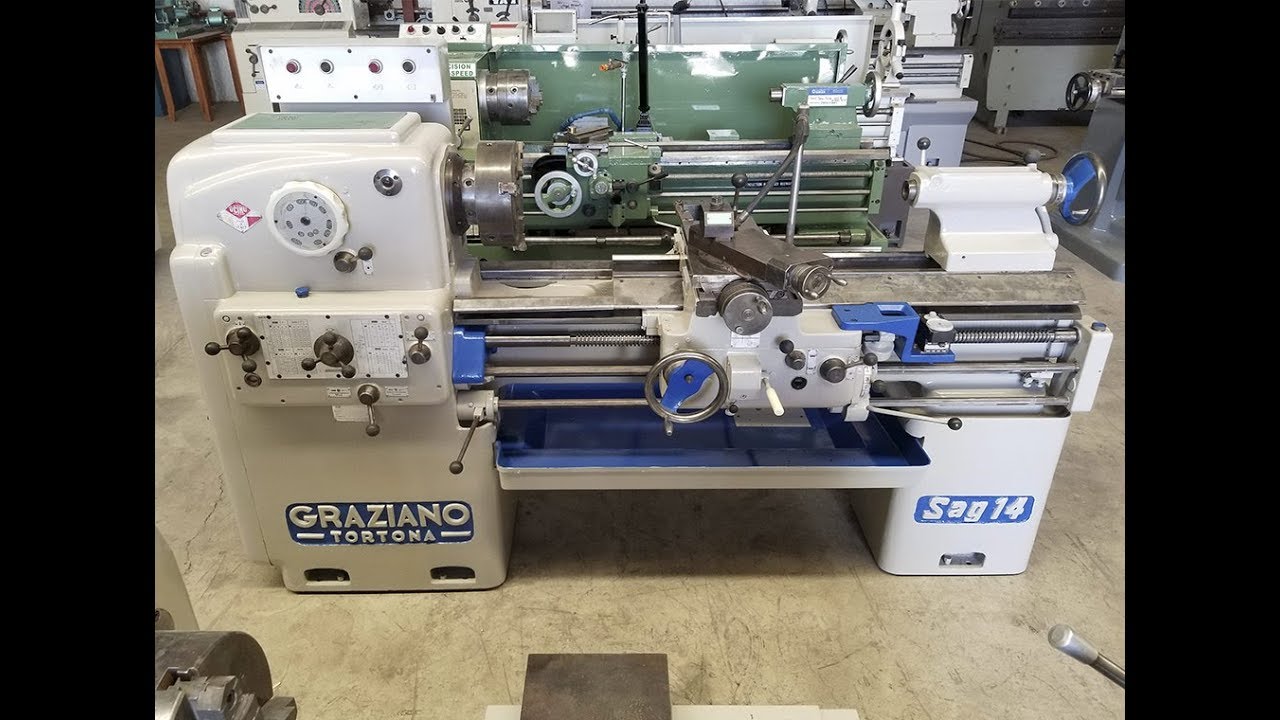 Vendido...Torno Graziano Tortona SAG14A  // Industrias Frimar // Maquinaria metalmecanica