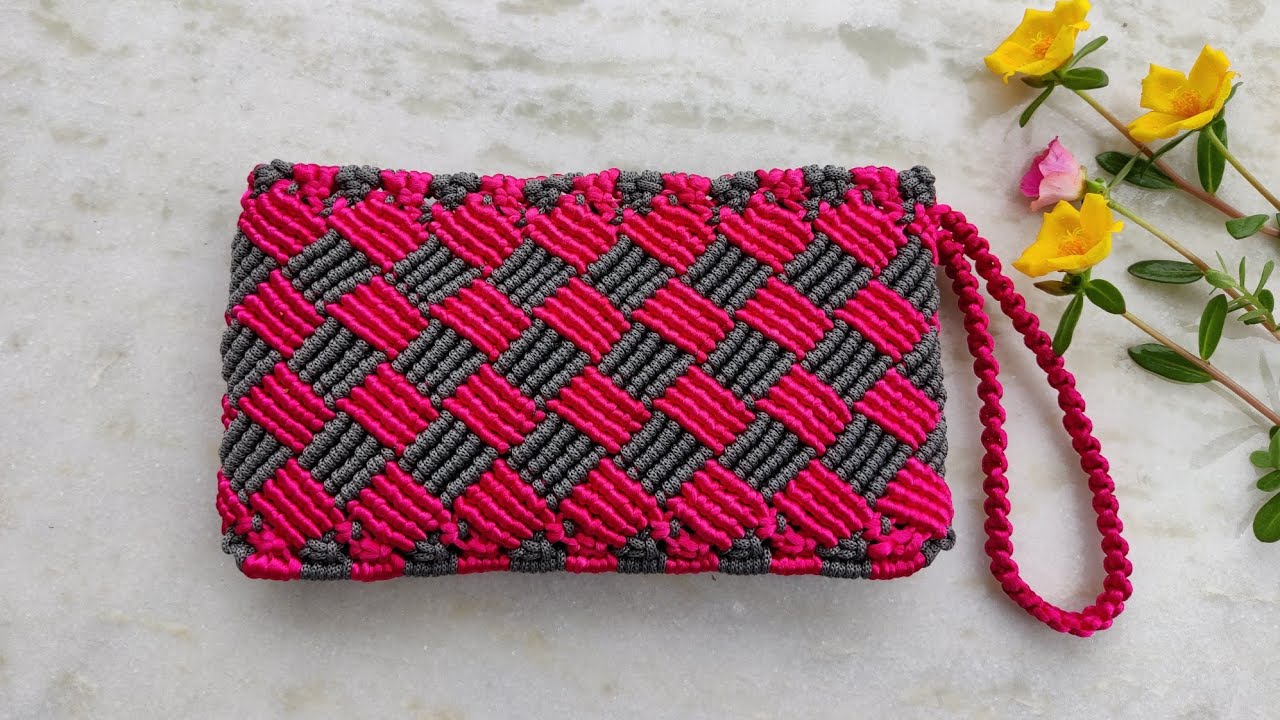 Macrame and Malai Cord purse tutorial 👛 | easy Macrame bag making | sangitas craft