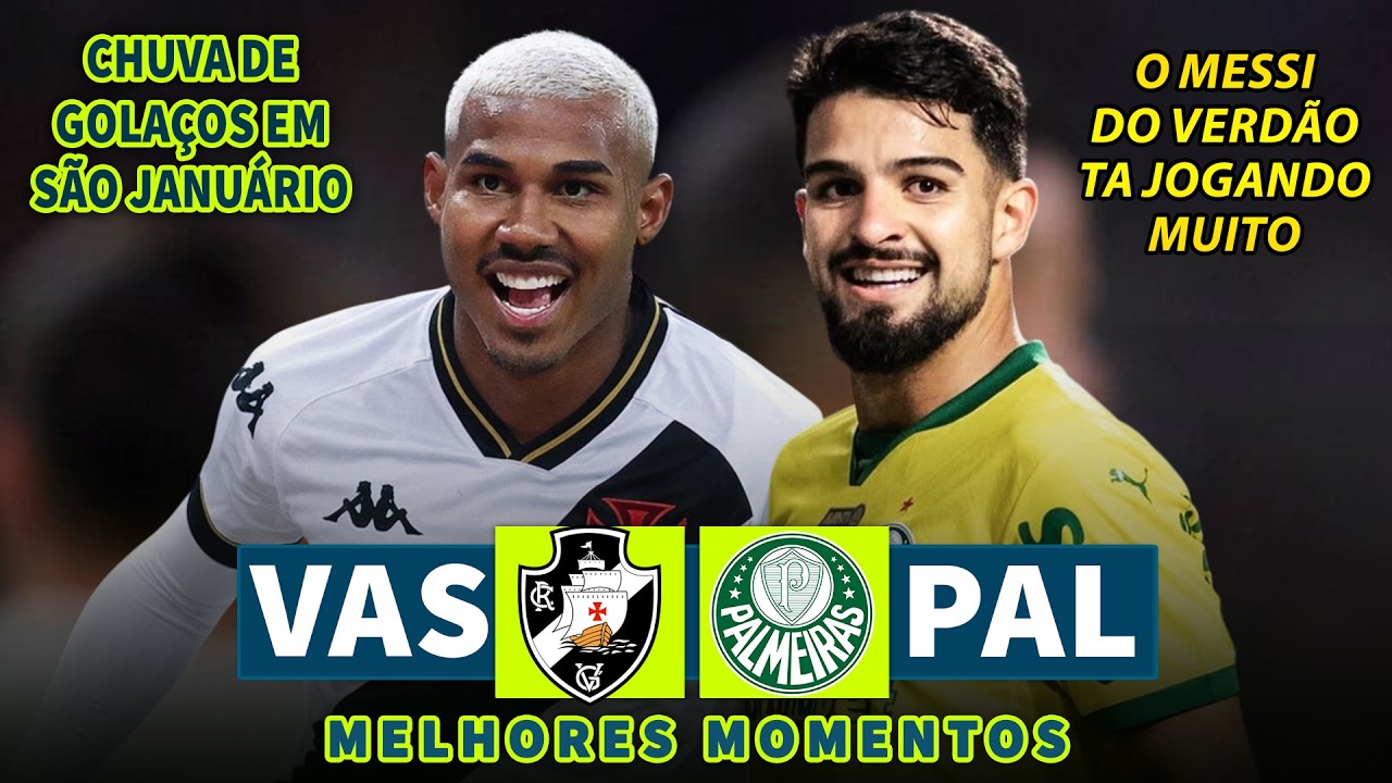 CHUVA DE GOLAÇOS | Vasco x Palmeiras | Melhores Momentos | Brasileirão 12/03/2026