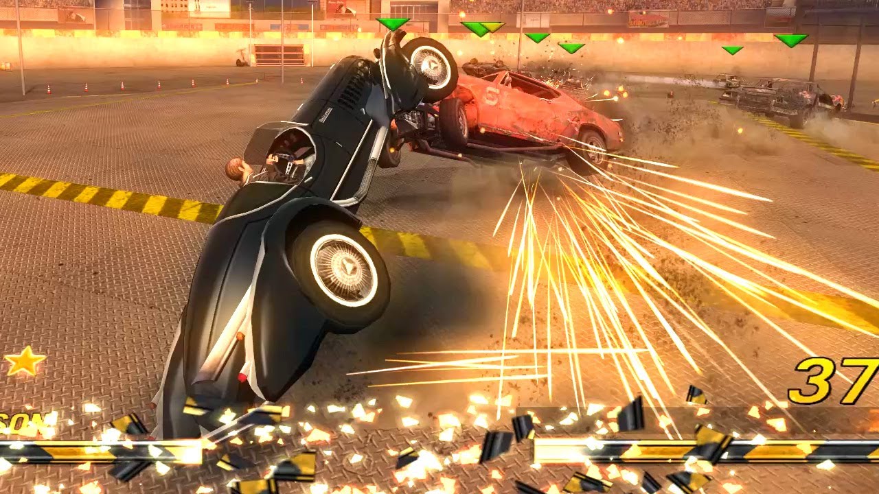 FlatOut 2 - Gameplay | Single Derby, Derby Bowl 1 | car: Pimpster