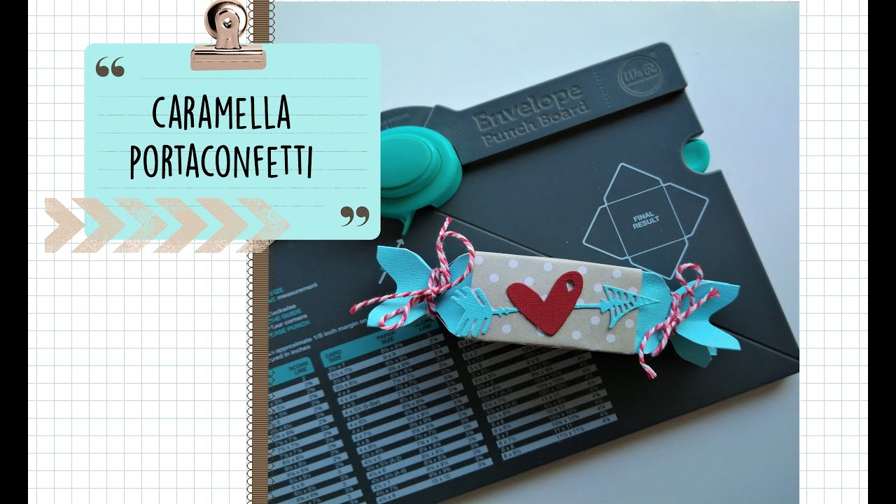 caramella porta-confetti con envelope punch board