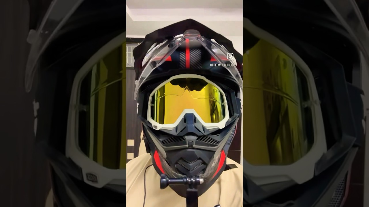 LS2 Premium Motocross Helmet & 100% Motorcycle Goggles look Amazing together. #helmet #ls2helmets