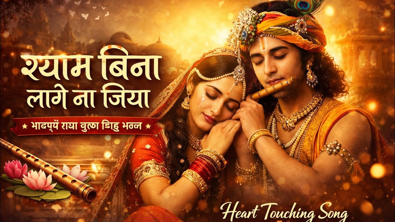 श्याम बिना लागे ना जिया | Radha Krishna Viyog Bhajan | Heart Touching Krishna | Flute Krishna Bhakti