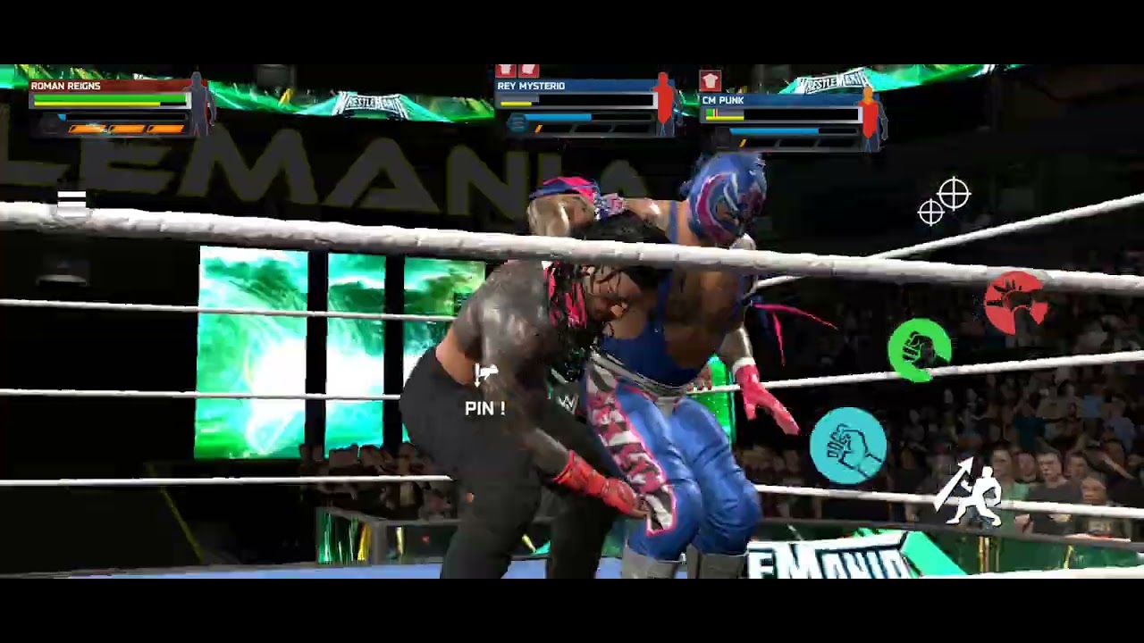 WWE 2K25 NETFLIX  NEW UPDATE HANDI CAP ROMAN REIGNS VS CM PUNK AND Rey Mysterio WrestleMania 2026