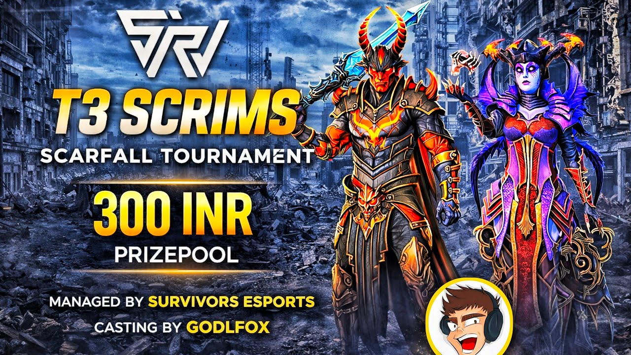 SCARFALL T3 SCRIM | SURVIVORS ESPORTS | LIVE CASTING BY FOX 🔥