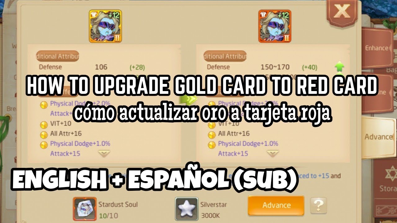 How to upgrade GOLD CARD into RED CARD! - Tales of Wind | Laplace M