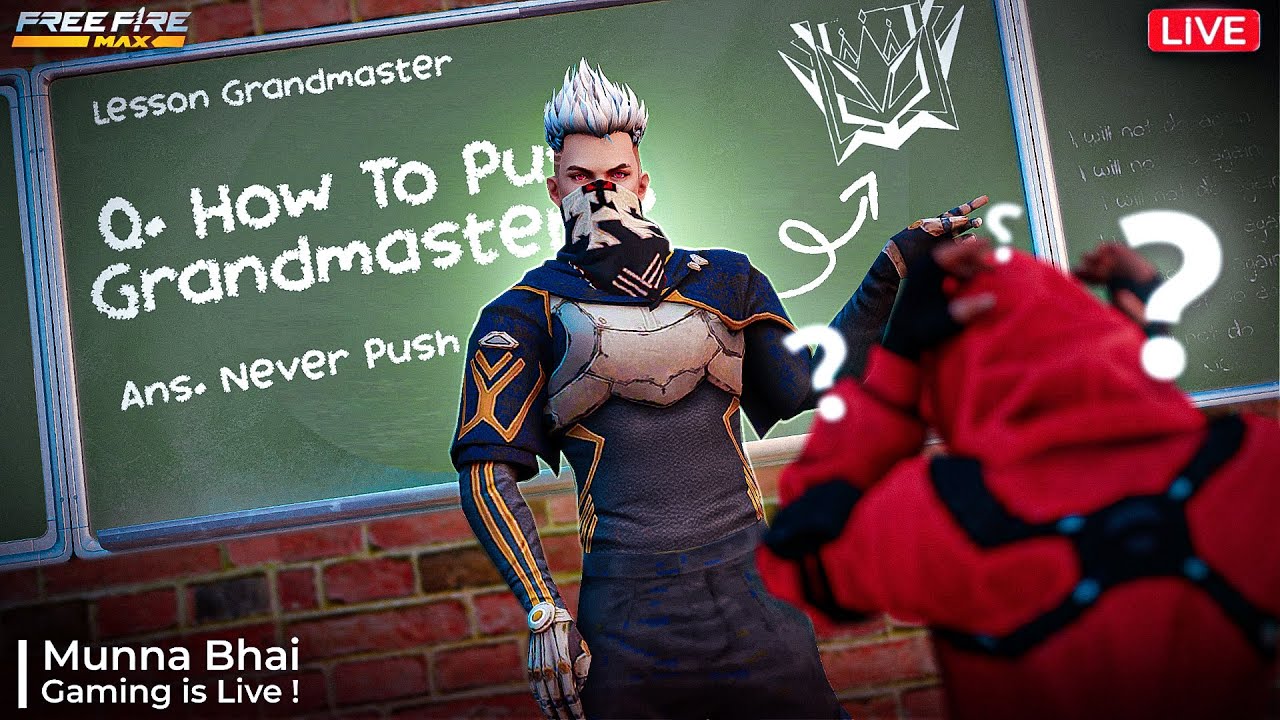 Grandmaster Lobby Live Rank Push Free Fire Telugu  - Munna Bhai is Live  - Telugu Gaming Live #MBG