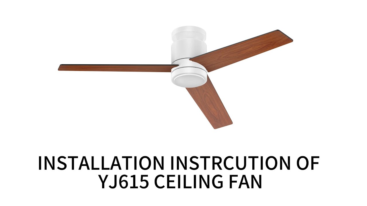 Voice Control Smart Ceiling Fan with Light Installation instructions - Model YJ615