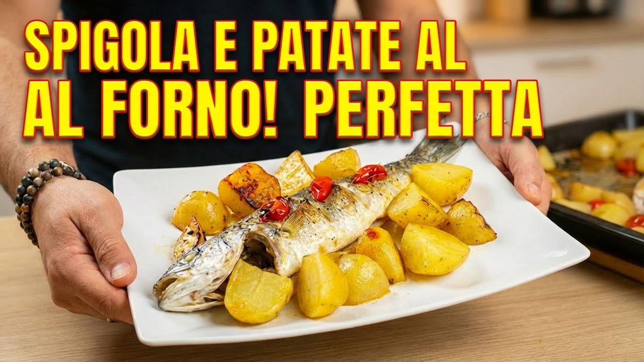 Il segreto della spigola al forno con patate - Incredibilmente semplice!