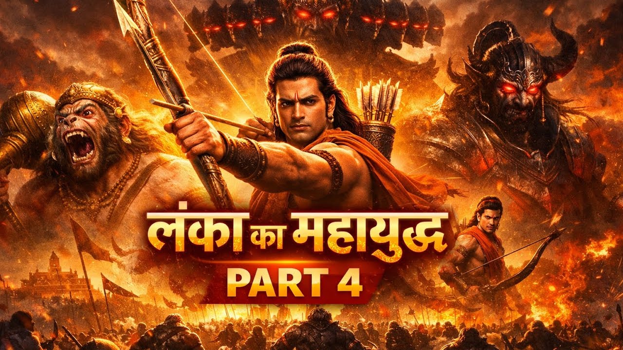 Ram vs Ravan –The First Day of War | Part 4#Ramayan#RamayanPart4#LankaWar#RamVsRavan#LordRam#Hanuman