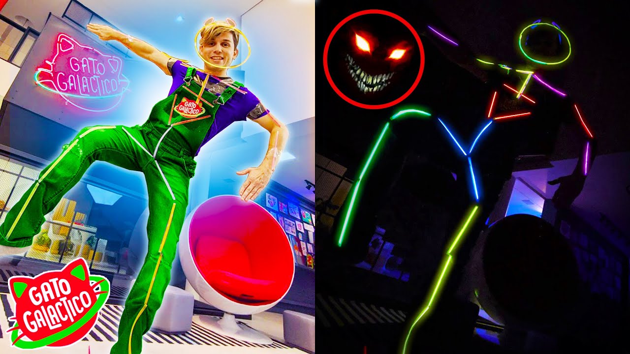 FIZ A DANÇA NEON E ALGO ASSUSTADOR ACONTECEU !!! ⭐ Mansão Miau do Gato Galáctico às 3AM ⭐