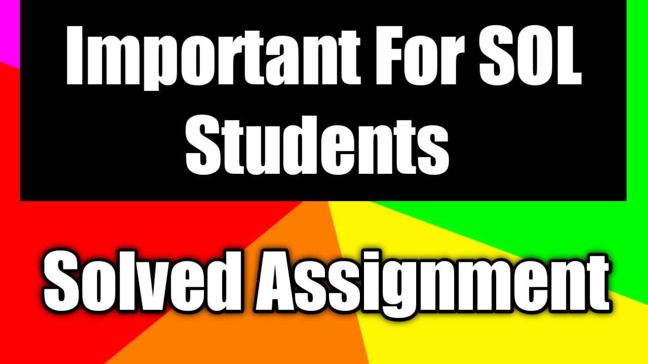 संस्कृत 2nd Question (2nd Sem) का बना हुआ Assignment Free | how to make assignment | SOL | DU