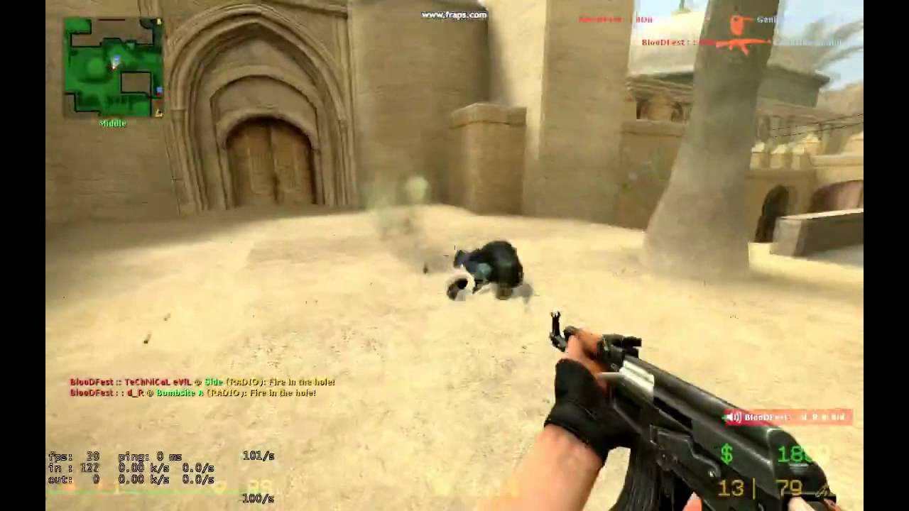 CSS Dust2 Gameplay-Terrorists.