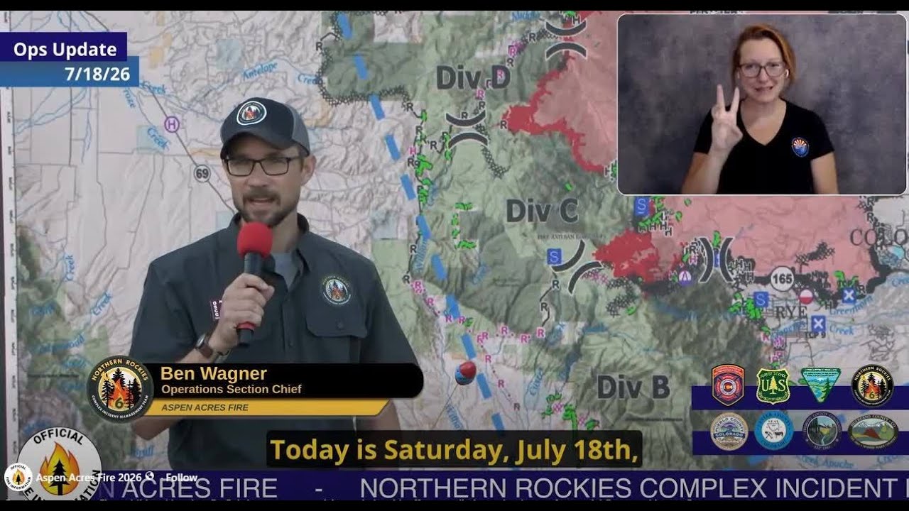 Aspen Acres Fire Operations Update Saturday, July 18