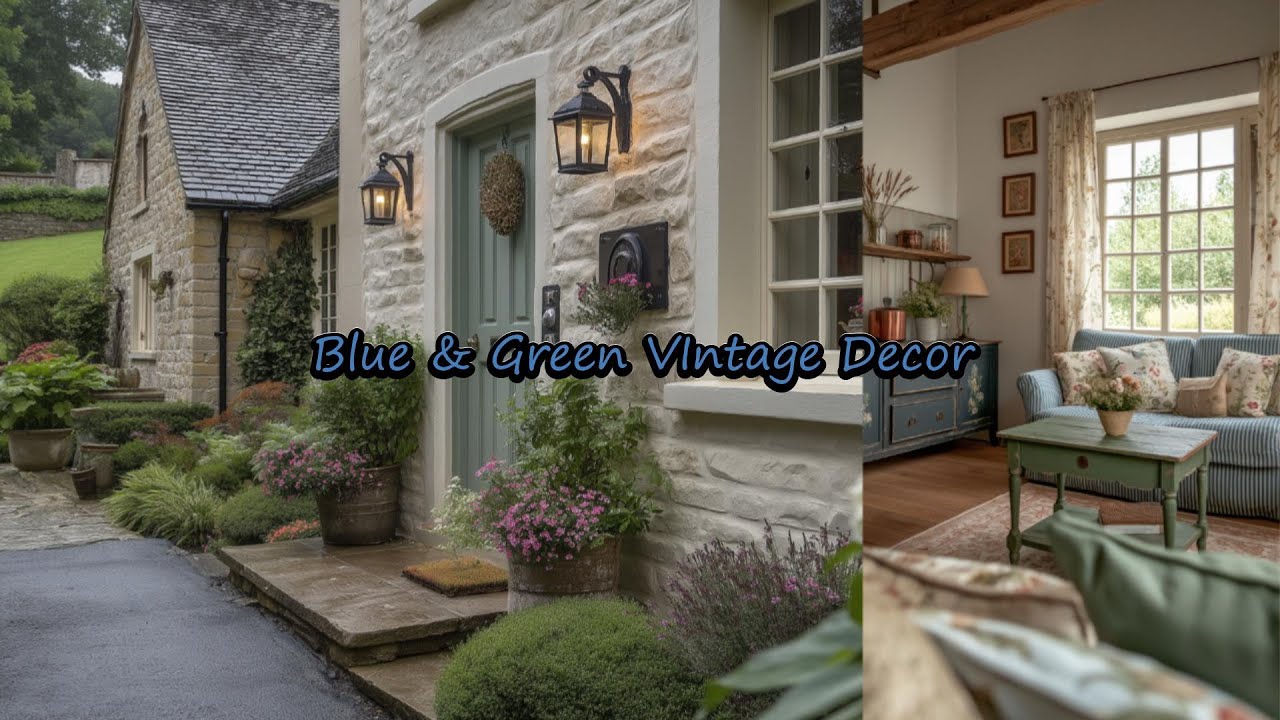 Rustic Meets Refined: Elegant Green and Blue Vintage Makeovers with French Country Cottage Charm