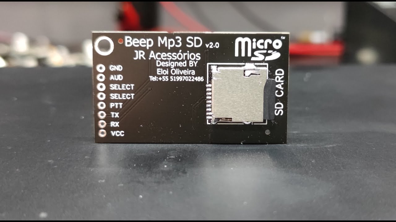 Nova versão da placa de Bip Mp3 SD Card 