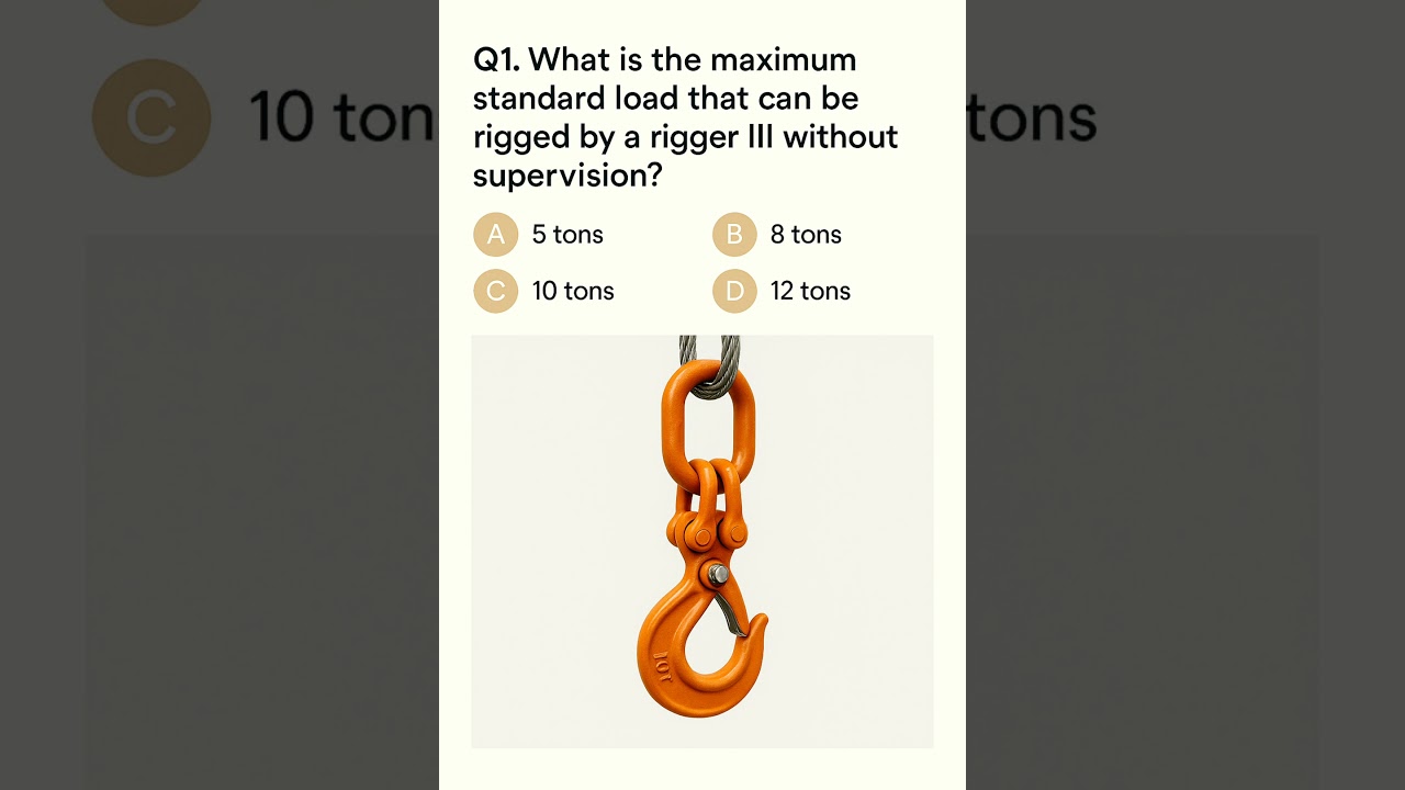 Aramco rigger 3 exam mcqs new 2025 #aramco #safety #rigger