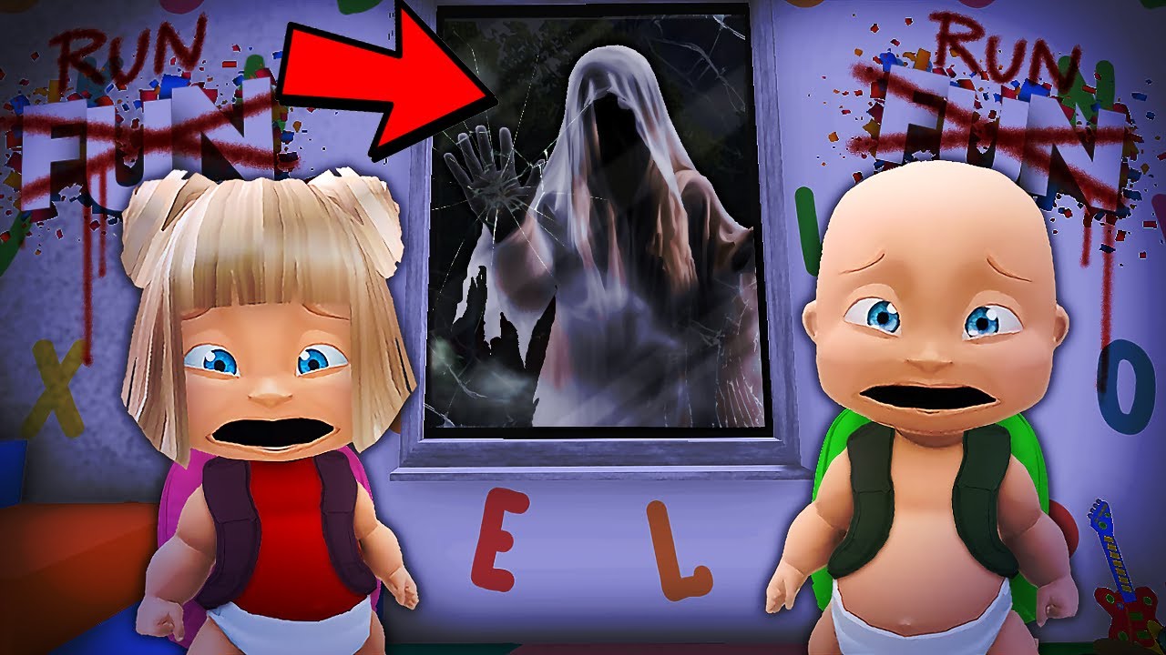 Baby & Girlfriend Escape HAUNTED School!