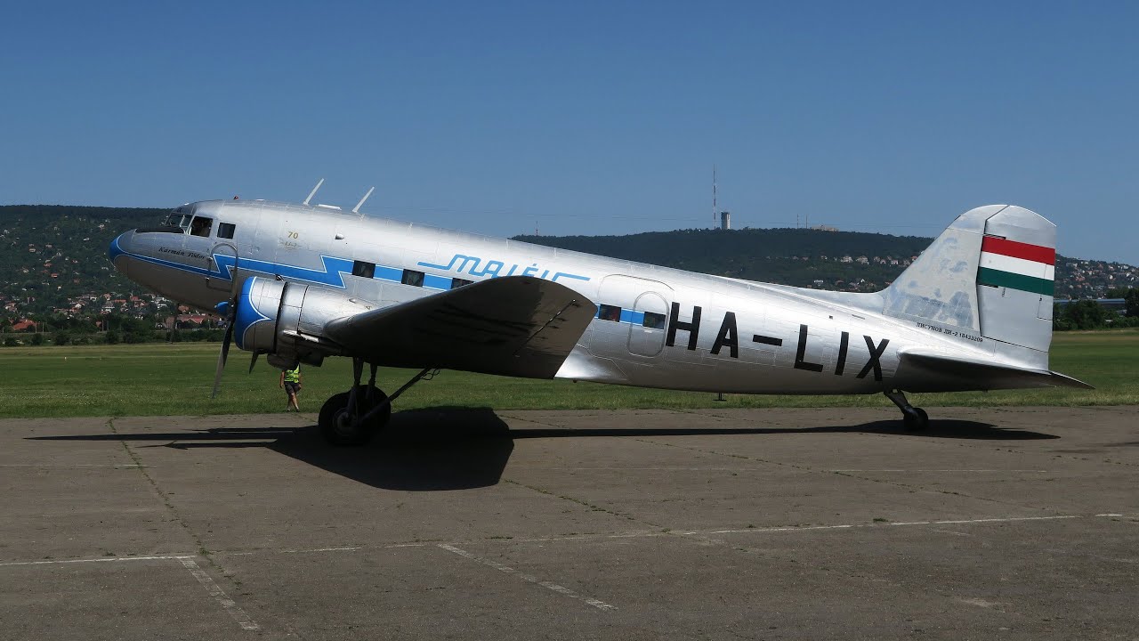 Руление и взлет Ли-2