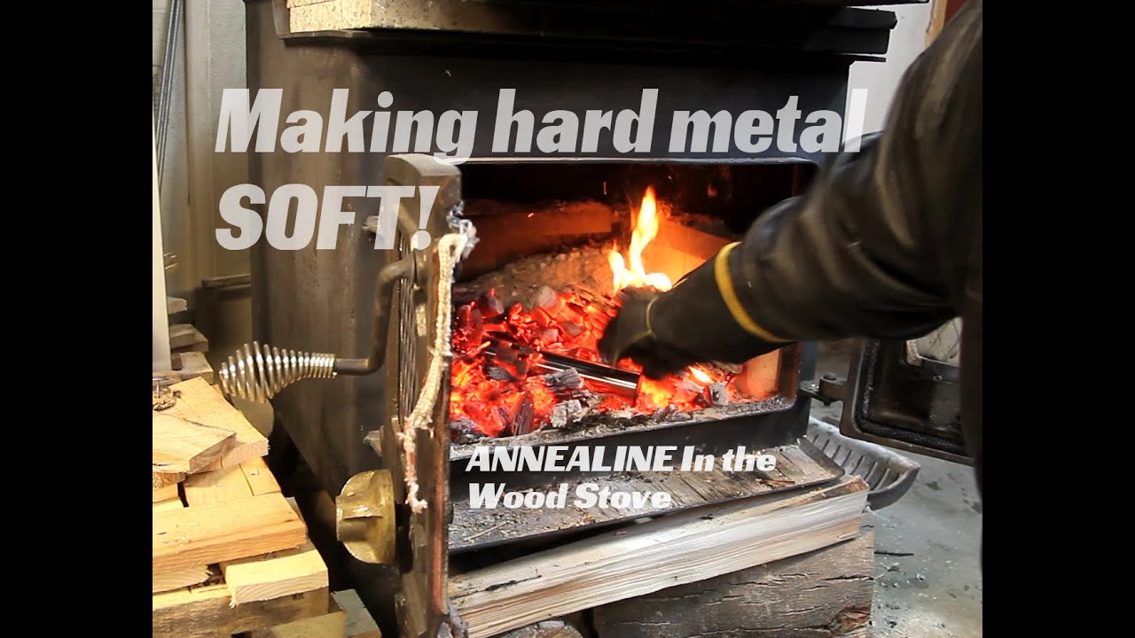 Annealing Hardened Steel In the wood stove, softening metal