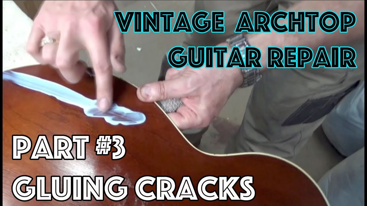 Part3 - Repairing Cracks - 1962 Silvertone Archtop repair - Peterman Workshop