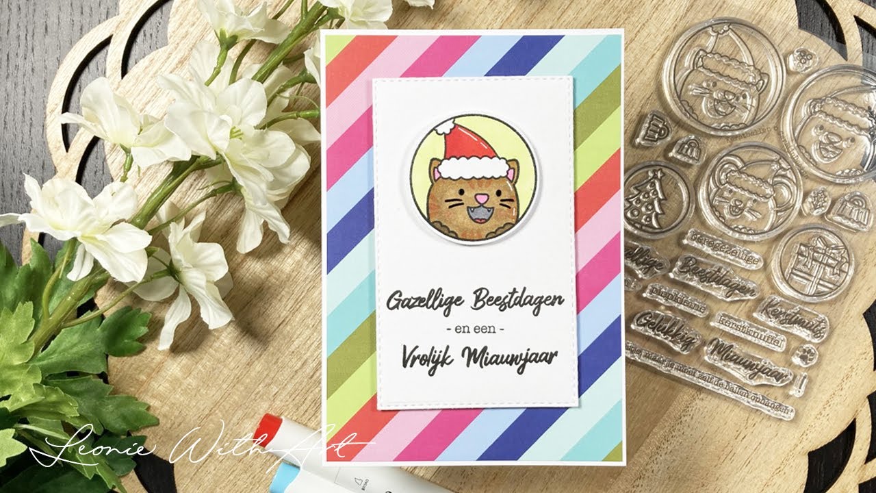 Carlijn Design | Christmas Card with the Christmas Balls Stamps & Dies set