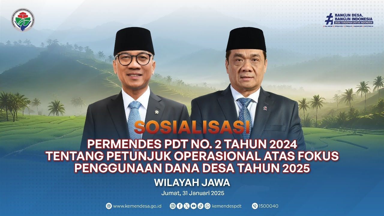 Sosialisasi PERMENDES PDT 2/2024 - Wilayah Jawa