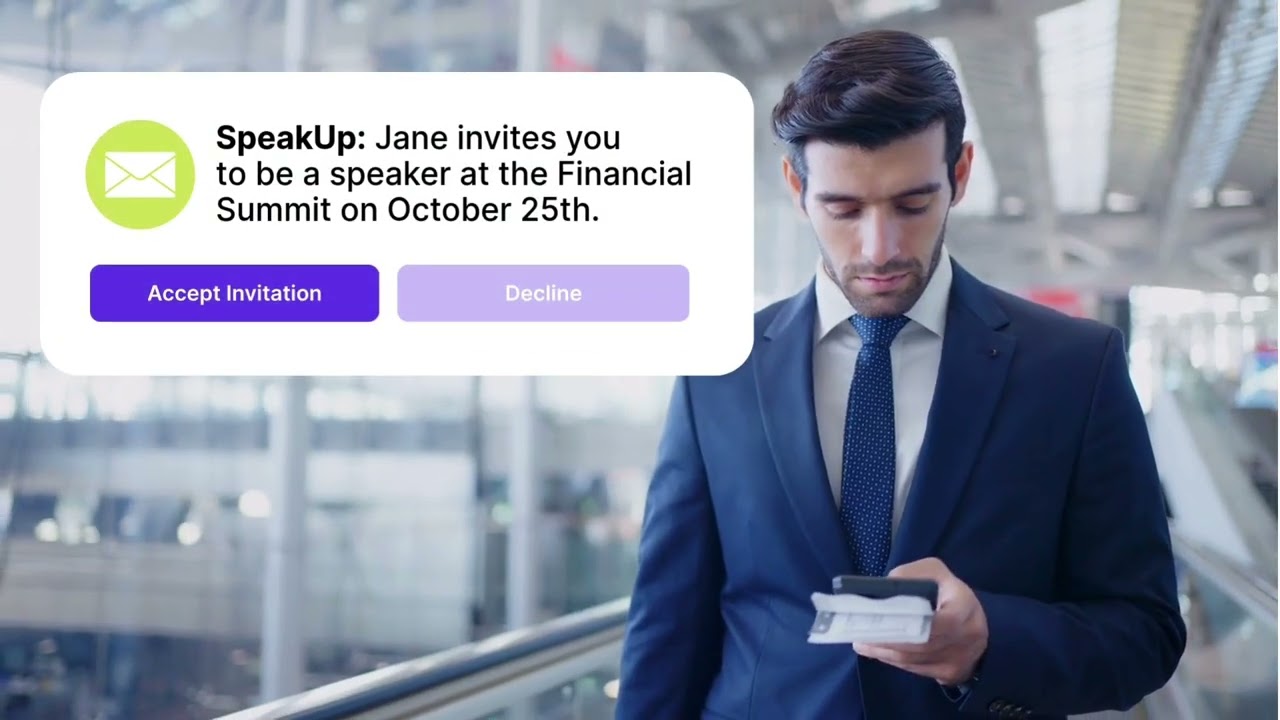 AI speaker booking app - SpeakUp