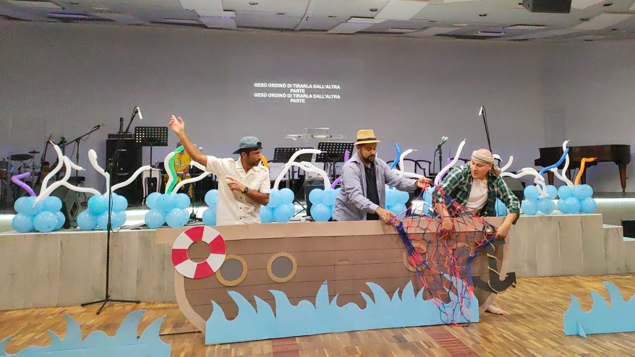 Pietro, Giacomo e Giovanni sulla barca ⛵ La pesca meravigliosa 😍