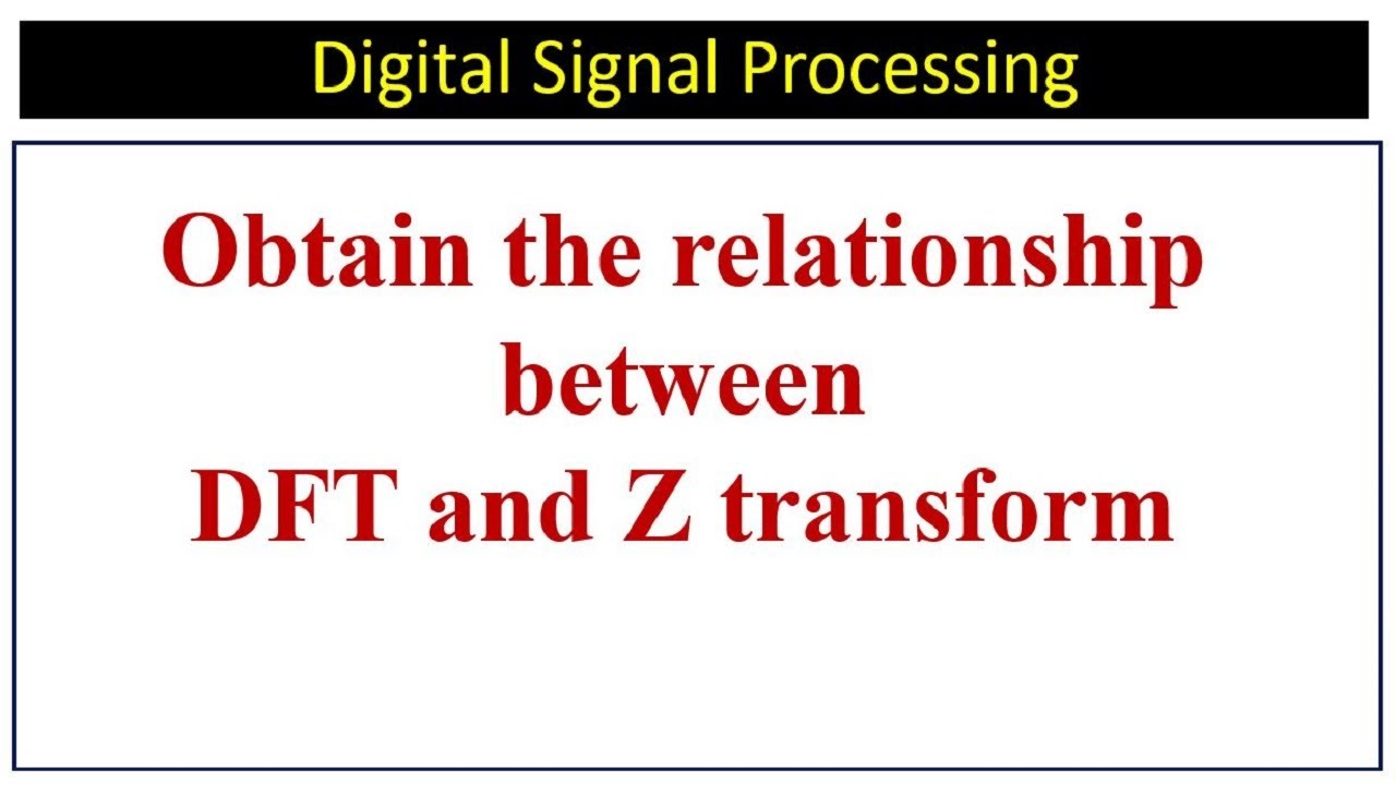 Связь между дискретным преобразованием Фурье (ДПФ) и Z-преобразованием