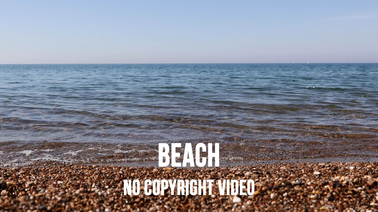 Beautiful beach background 4K (free stock footage) - футаж море