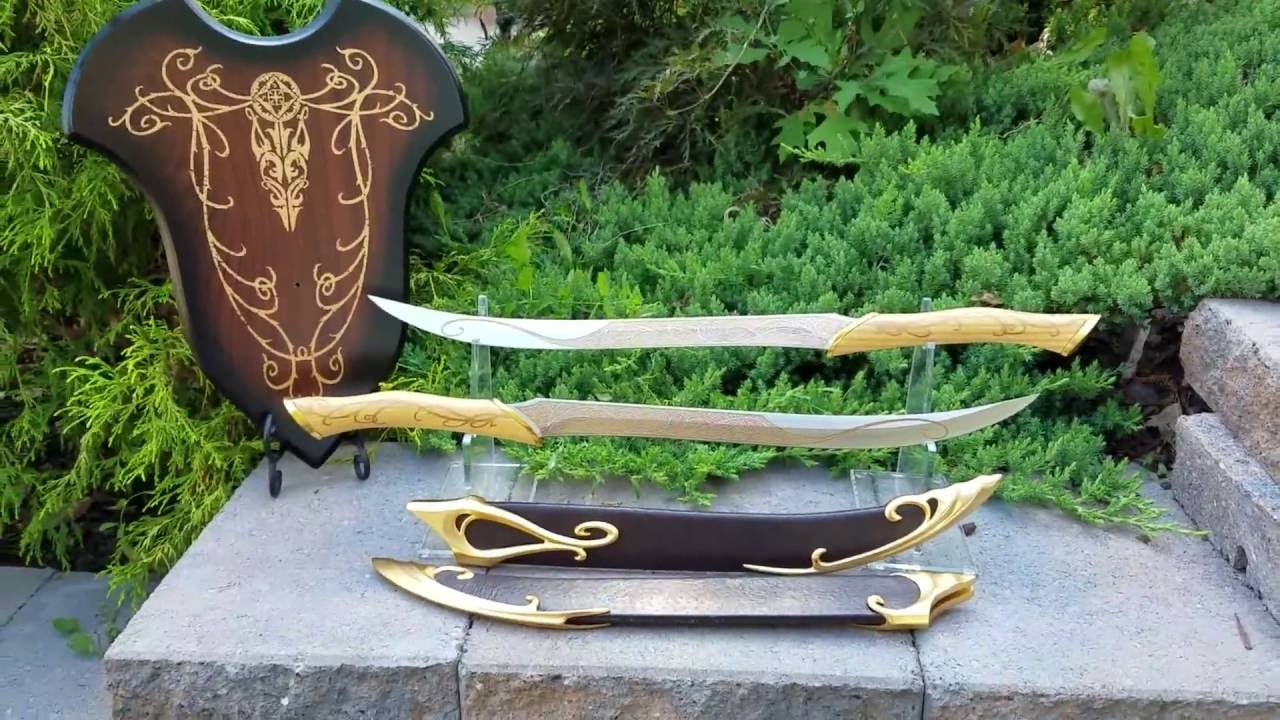 United Cutlery Hobbit Fighting Knives of Legolas Scabbards Lord of the Rings