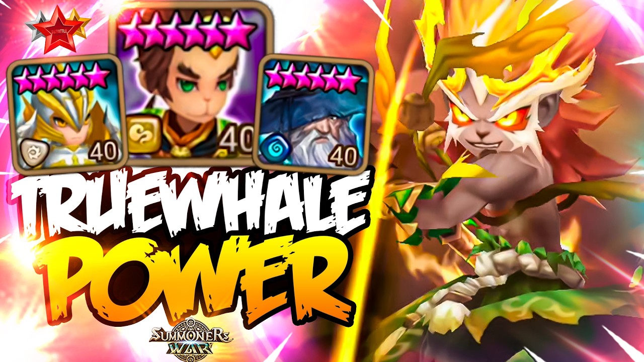 TrueWhale уничтожает врагов G3 с помощью метового отряда громил - Summoners War