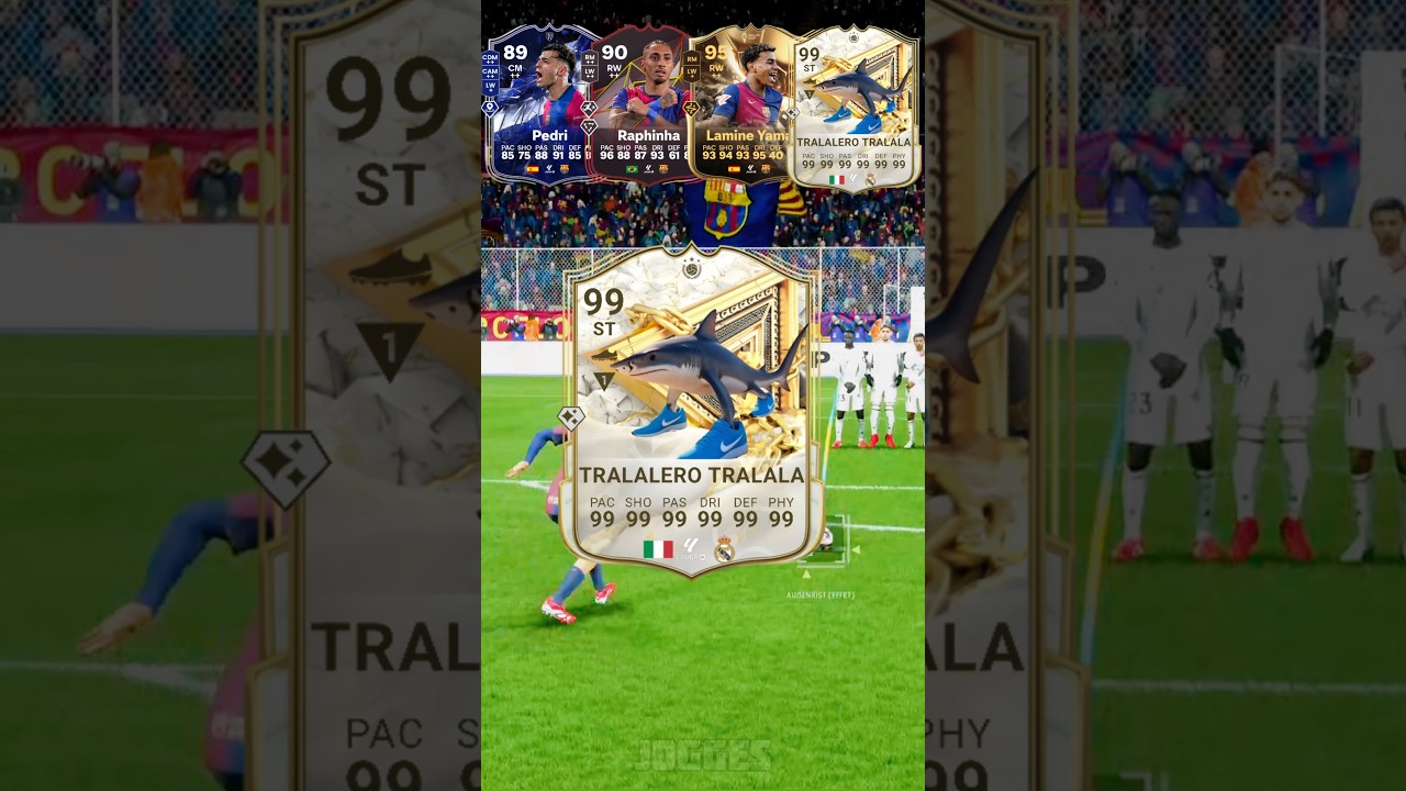 When Tralalero Tralala is the Striker against Bar&ccedil;a 🔥☠️ Freekick Challenge #eafc25 #fc25 #shorts