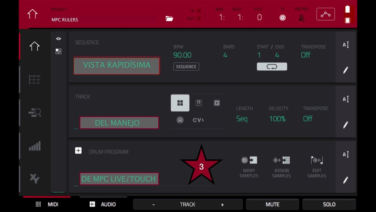 TUTORIAL EN ESPAÑOL Y GUIA RÁPIDA DE USO DE MPC LIVE, MPC TOUCH, MPC ONE y MPC X ESPAÑOL PARTE 3