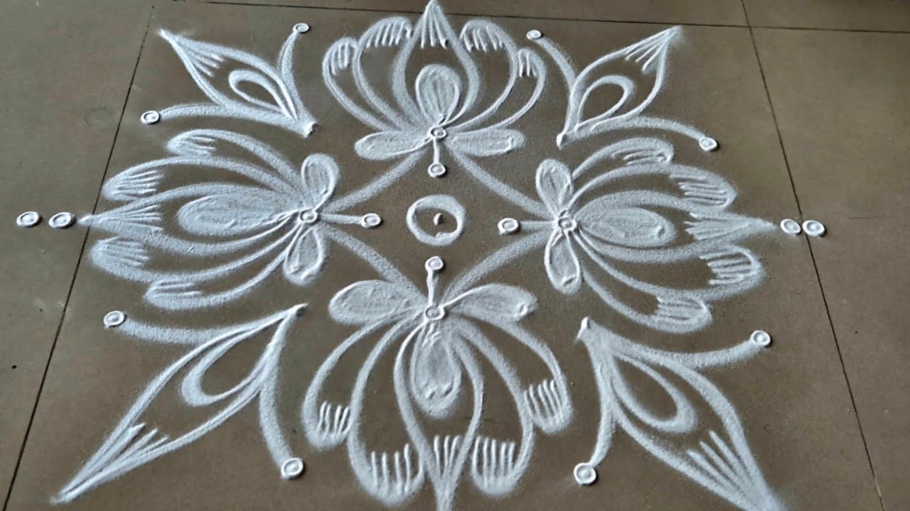 #Friday rangoli designs (3-3)/#Apartment rangoli for beginners/#Beautiful rangoli