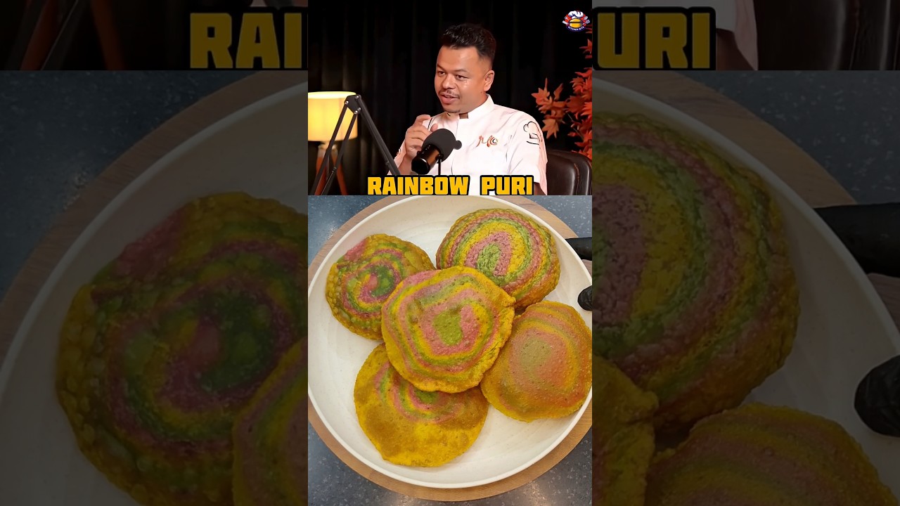 Rainbow Puri Recipe 🫕 #homeremedy #trending #rainbowpuri