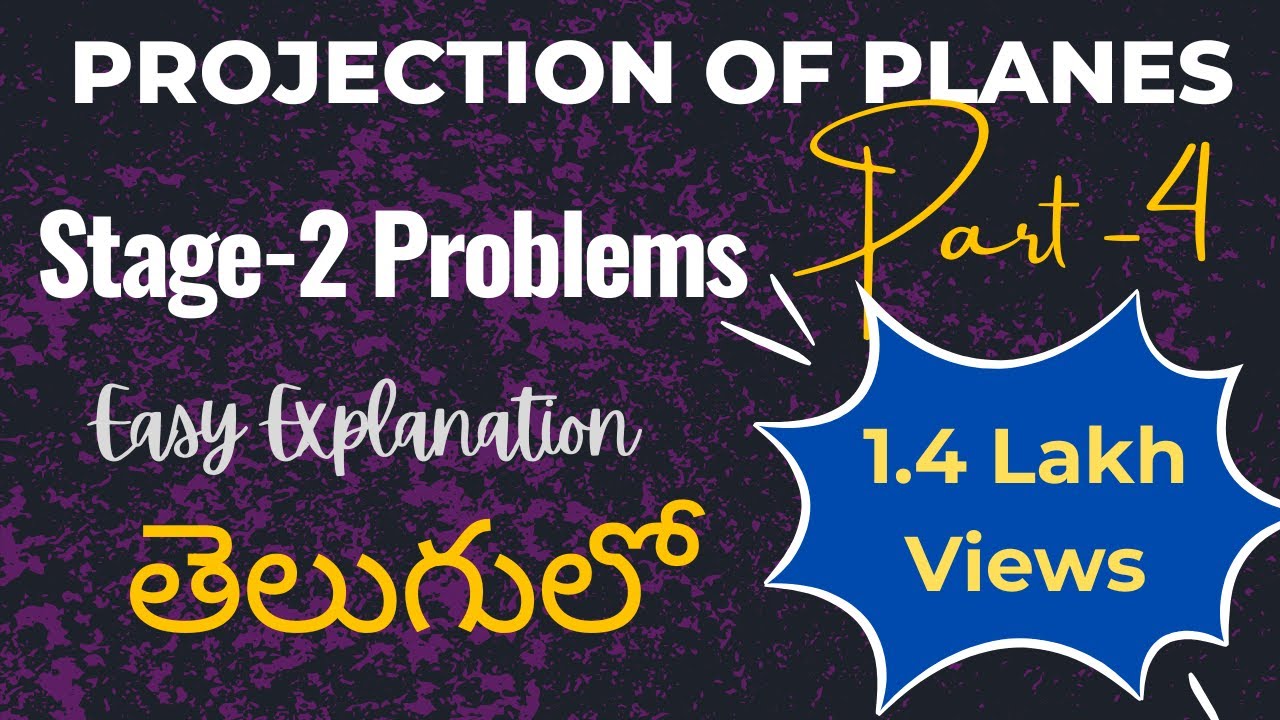 Projection of Planes Stage 2 Telugu Lecture by Subhodaya