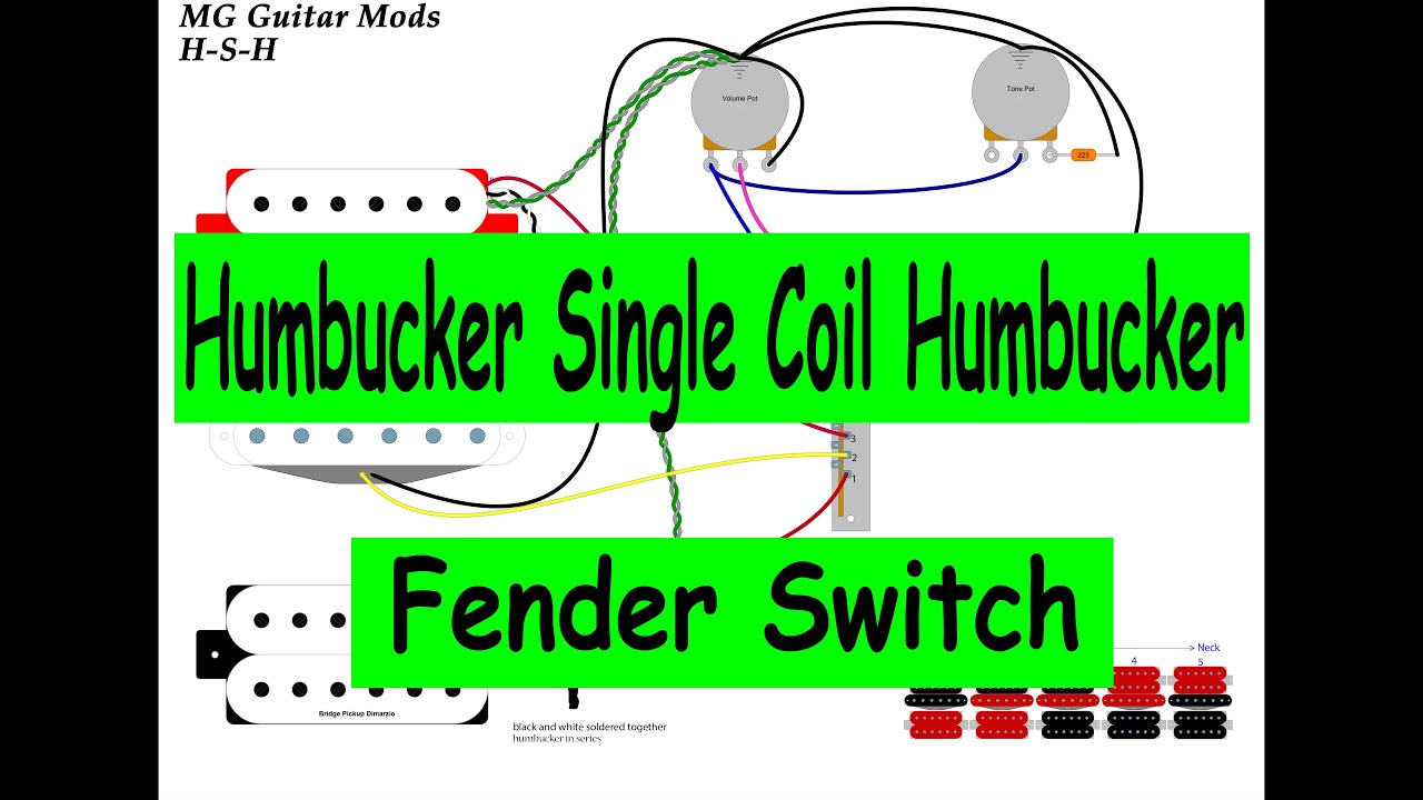 Как подключить Fender Style Switch, сингл Ibanez и хамбакеры Dimarzio.