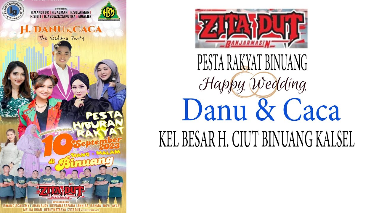 🔴 ZITADUT   LiveStreaming Pesta Rakyat Binuang Wedding Danu & Caca -Haji Ciut Binuang Kalsel (mlm)
