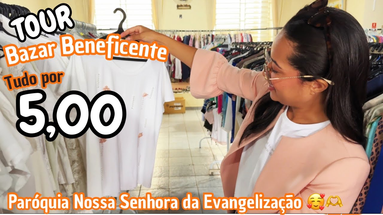 Bazar Beneficente fixo de apenas 5 reais - EM BRECHÓS COMIGO