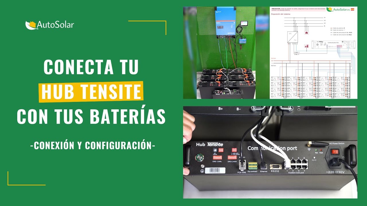 Conexión y Configuración del HUB Tensite + 2 grupos de baterías Tensite TS-L5000/LV