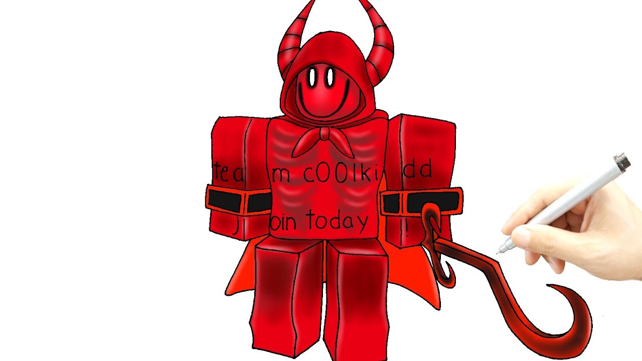 Как нарисовать Forsaken c00lkidd Milestones 4 в Roblox шаг за шагом