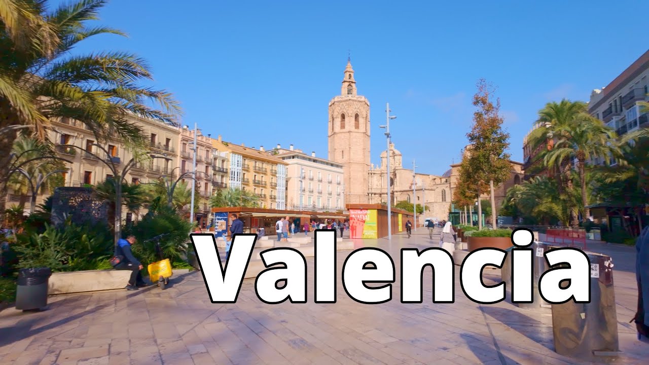 Valencia, Spain - City Center Walking Tour in 4K