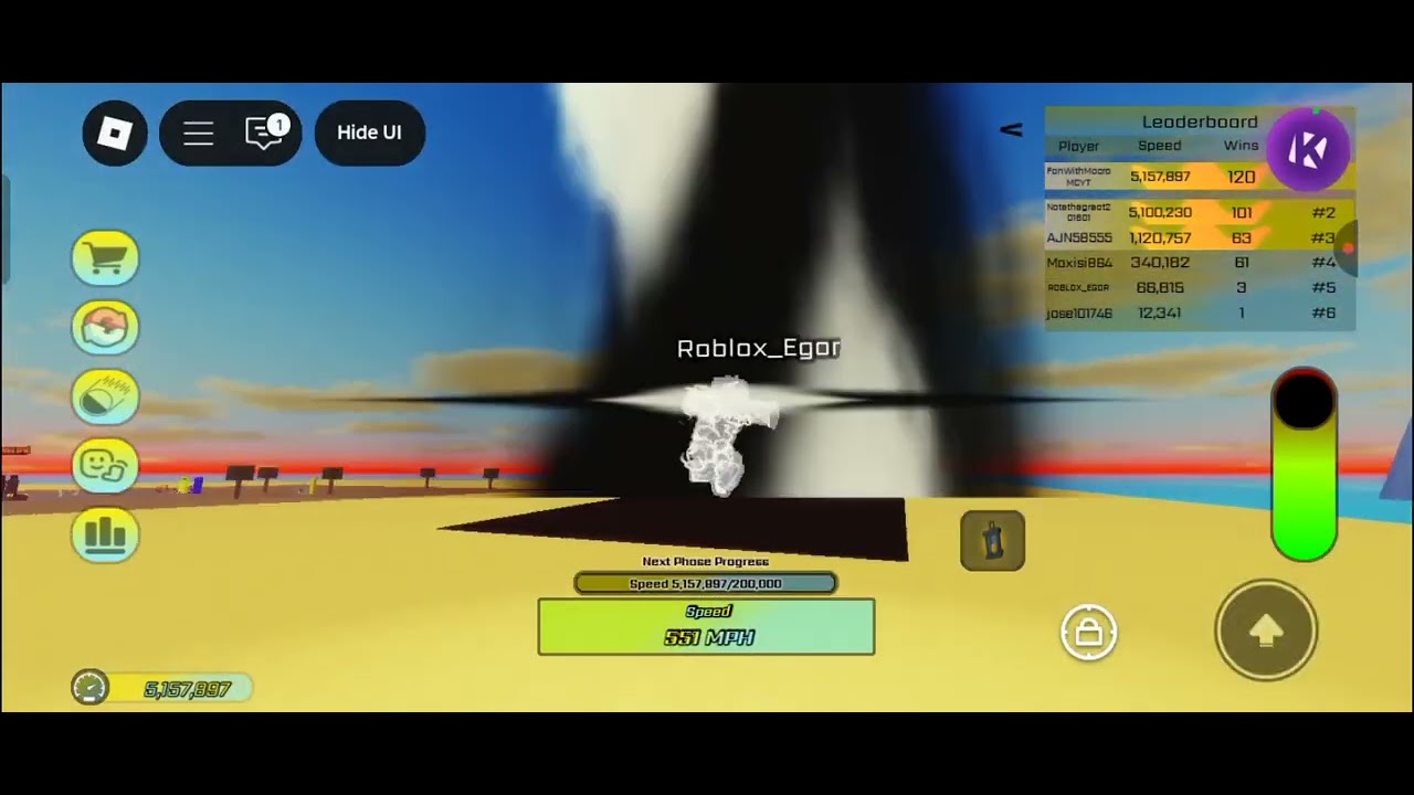 Showcases the new tier on roblox egor game 