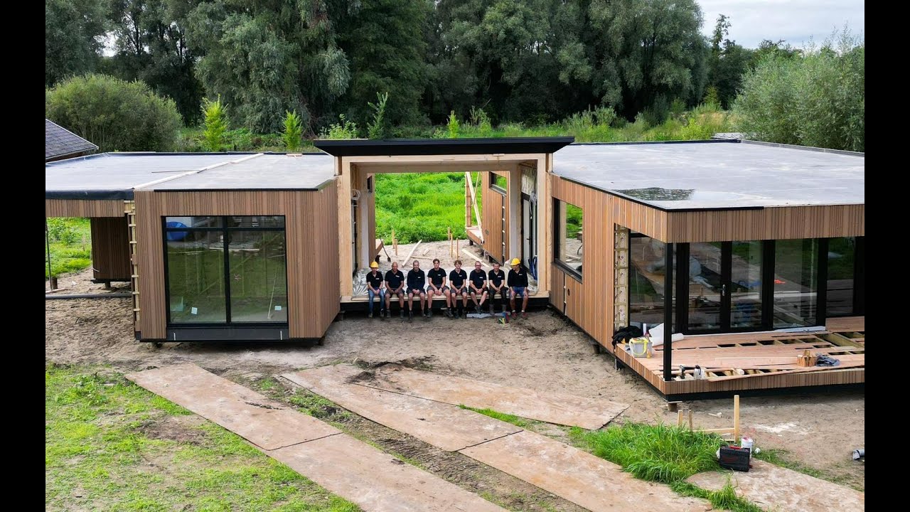Schitterende en riante bungalow villa geprefabriceerd in onze bouwhal