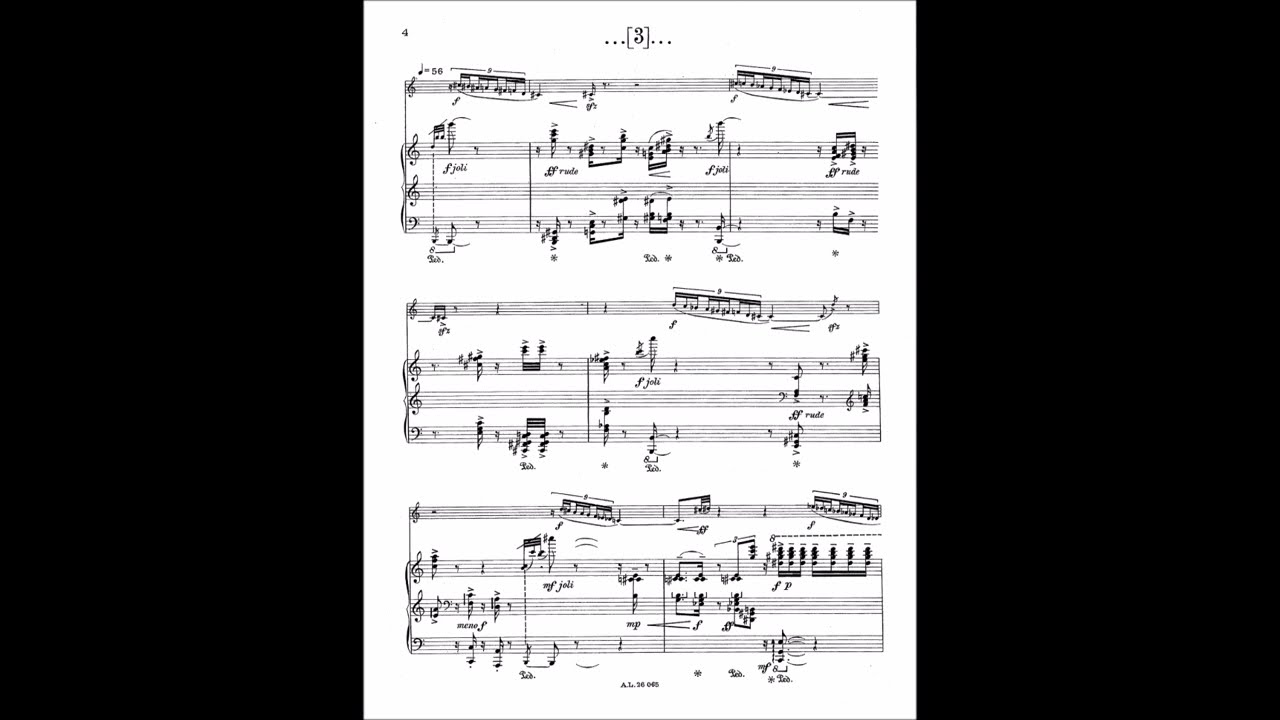 Alain Louvier Cinq Ephémères (1981) pour saxo soprano (ou clarinette) et piano