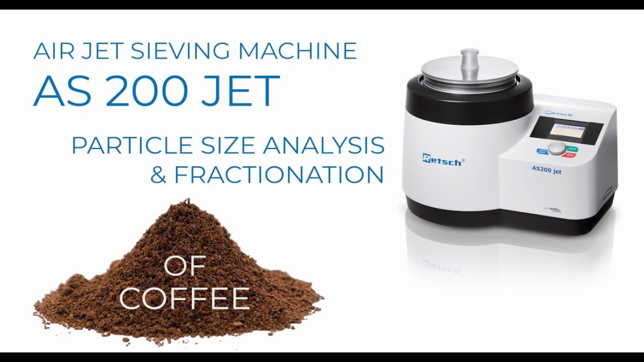 Particle size analysis and fractionation of coffee powder in Sieving Machine AS 200 jet - RETSCH