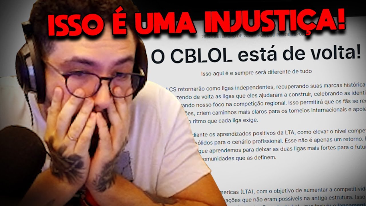 A PIOR DECISÃO DA RIOT É SEMPRE A PRÓXIMA! YETZ REAGINDO À VOLTA DO CBLOL