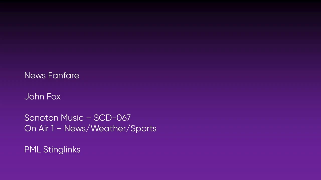 News Fanfare - John Fox | Sonoton Music (SCD-067) [Full Track] - PML Stinglinks 